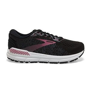 Brooks Addiction GTS 15 Women's Road Running Shoes Black / Pink / White | NZ-609185