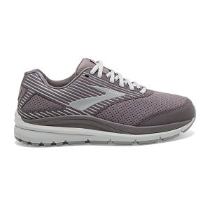 Brooks Addiction Walker Suede Women's Walking Shoes Grey / White | NZ-539184