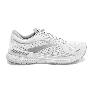 Brooks Adrenaline GTS 21 Women's Road Running Shoes White / Grey / Silver | NZ-814365