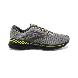 Brooks Adrenaline GTS 22 Men's Road Running Shoes Grey / Yellow / Black | NZ-273568