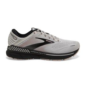 Brooks Adrenaline GTS 22 Women's Road Running Shoes Grey / Rose / Black | NZ-645089