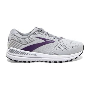 Brooks Ariel 20 Women's Road Running Shoes Grey / Purple / White | NZ-942581