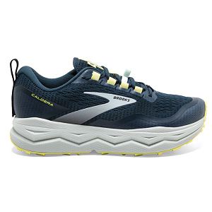 Brooks Caldera 5 Women's Trail Running Shoes Blue / Grey / Yellow | NZ-957812