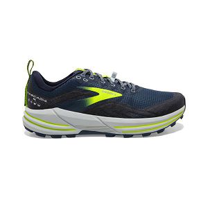 Brooks Cascadia 16 Men's Trail Running Shoes Navy / Yellow / Grey | NZ-156932