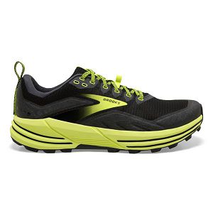 Brooks Cascadia 16 Men's Trail Running Shoes Black / Yellow | NZ-167308