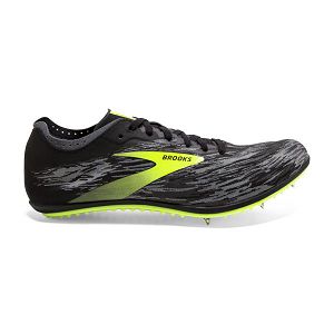 Brooks ELMN8 v5 Men's Racing Shoes Black / Grey / Yellow | NZ-652931