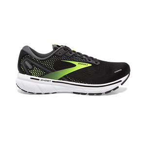 Brooks Ghost 14 Men's Road Running Shoes Black / Yellow / White | NZ-329806