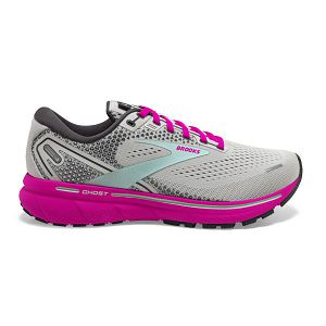 Brooks Ghost 14 Women's Road Running Shoes Grey / Pink / Blue | NZ-473156