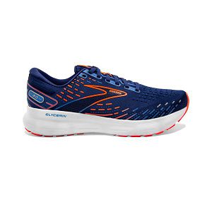 Brooks Glycerin 20 Men's Road Running Shoes Blue / Orange / White | NZ-214658