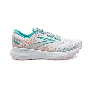 Brooks Glycerin 20 Women's Road Running Shoes White / Green / Coral | NZ-927084