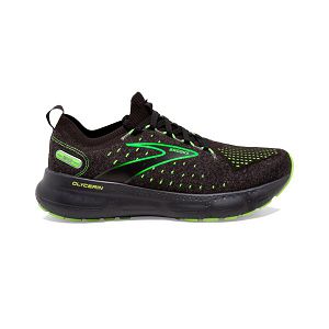 Brooks Glycerin StealthFit 20 Men's Road Running Shoes Black / Green | NZ-206578