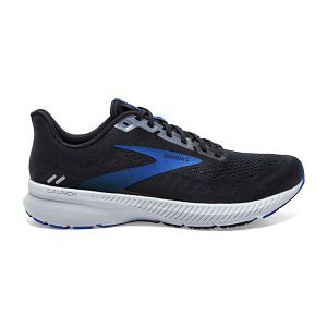 Brooks Launch 8 Men's Road Running Shoes Black / Grey / Blue | NZ-418036