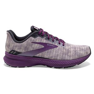 Brooks Launch 8 Women's Road Running Shoes Grey / Purple | NZ-39574