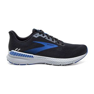 Brooks Launch GTS 8 Men's Road Running Shoes Black / Grey / Blue | NZ-495073