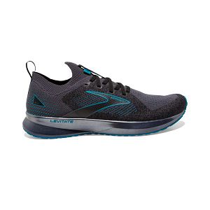 Brooks Levitate StealthFit 5 Men's Road Running Shoes Black / Turquoise | NZ-654938