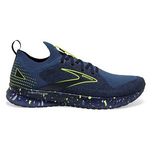 Brooks Levitate StealthFit 5 Men's Road Running Shoes Blue / Black / Yellow | NZ-92576