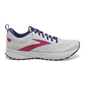 Brooks Revel 5 Women's Road Running Shoes White / Navy / Pink | NZ-267453