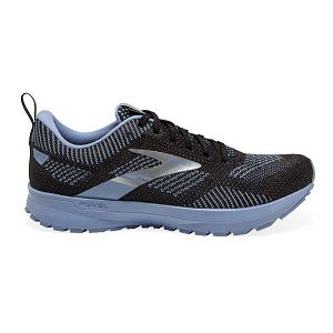 Brooks Revel 5 Women's Road Running Shoes Black / Blue / Silver | NZ-348251