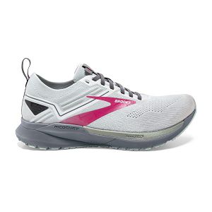 Brooks Ricochet 3 Women's Road Running Shoes White / Grey / Pink | NZ-564820