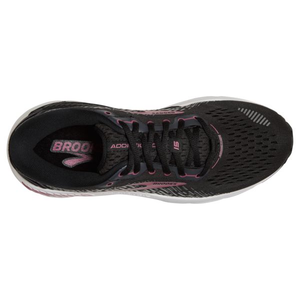 Brooks Addiction GTS 15 Women's Road Running Shoes Black / Pink / White | NZ-609185