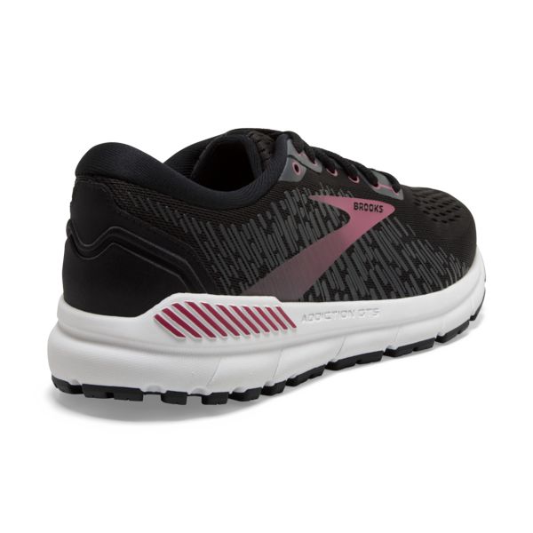 Brooks Addiction GTS 15 Women's Road Running Shoes Black / Pink / White | NZ-609185