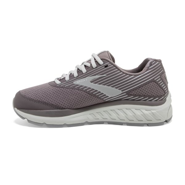 Brooks Addiction Walker Suede Women's Walking Shoes Grey / White | NZ-539184