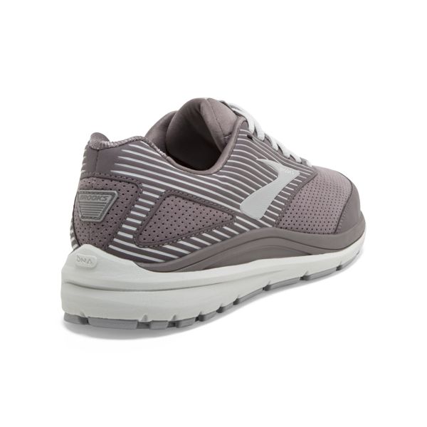 Brooks Addiction Walker Suede Women's Walking Shoes Grey / White | NZ-539184