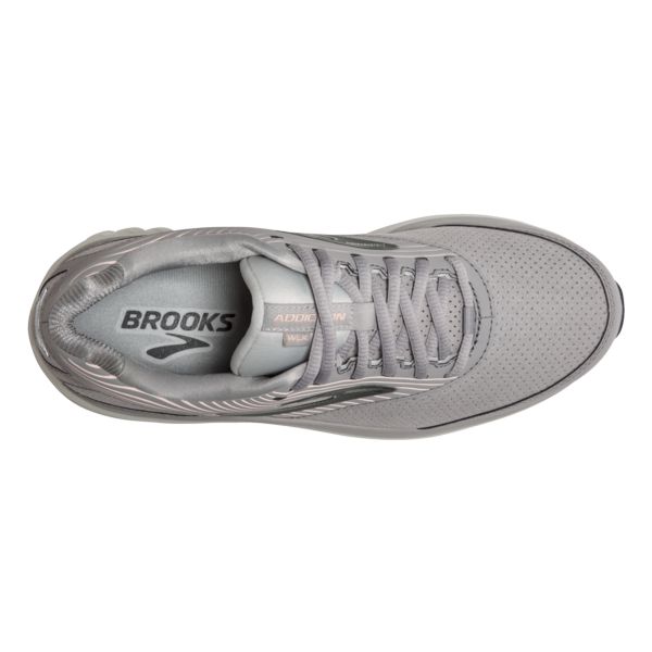 Brooks Addiction Walker Suede Women's Walking Shoes Grey / Pink / White | NZ-746192