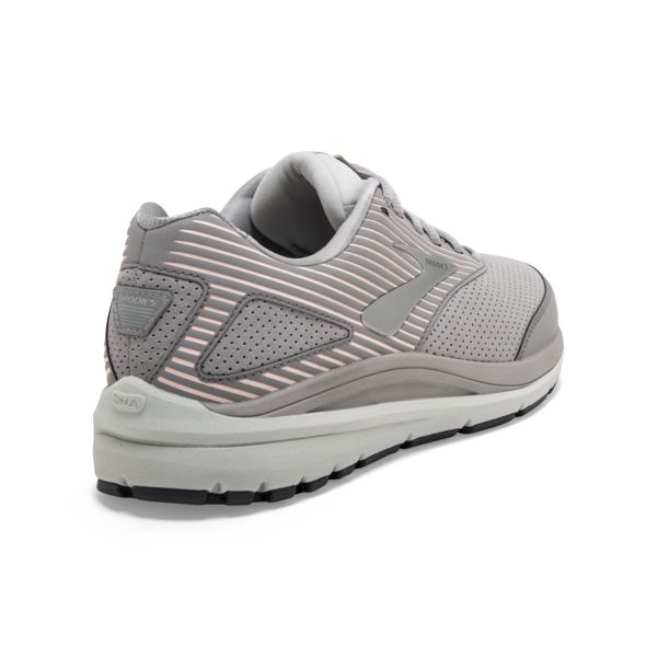 Brooks Addiction Walker Suede Women's Walking Shoes Grey / Pink / White | NZ-746192