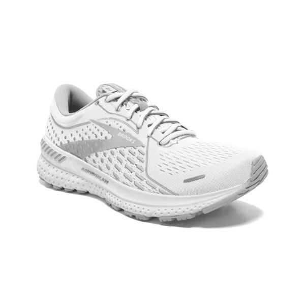 Brooks Adrenaline GTS 21 Women's Road Running Shoes White / Grey / Silver | NZ-814365