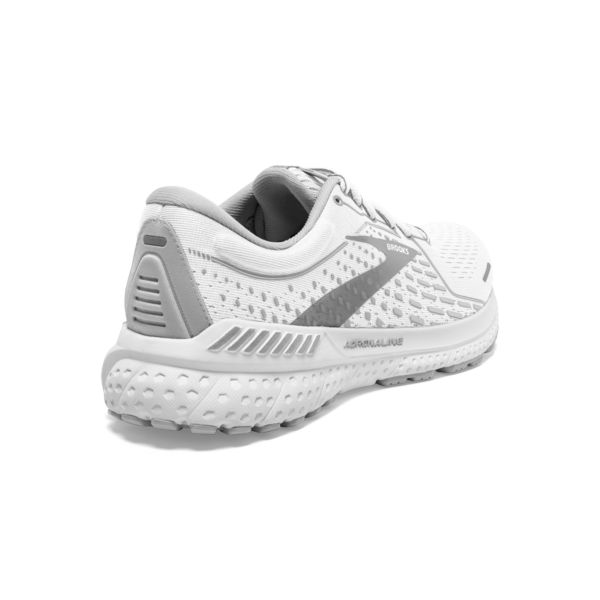 Brooks Adrenaline GTS 21 Women's Road Running Shoes White / Grey / Silver | NZ-814365