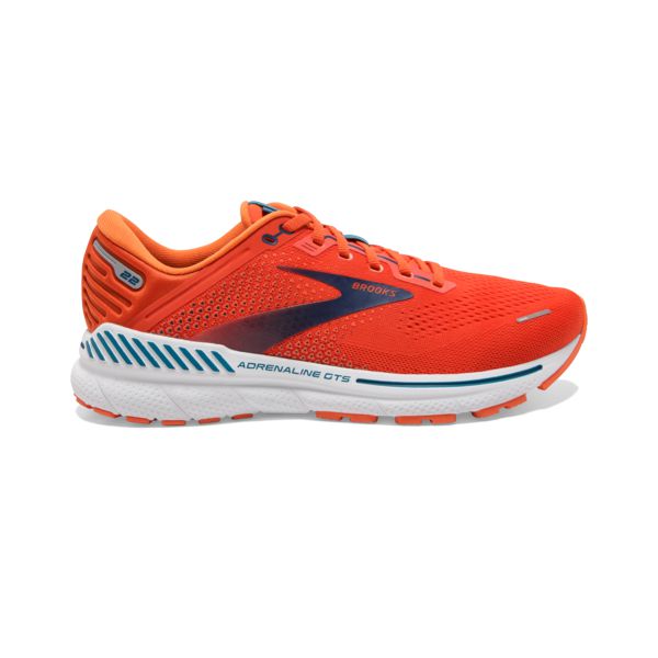 Brooks Adrenaline GTS 22 Men\'s Road Running Shoes Orange / Blue / White | NZ-23578