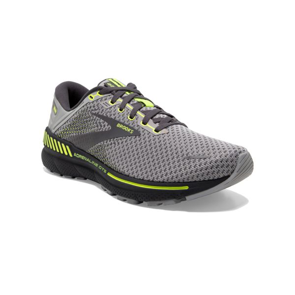 Brooks Adrenaline GTS 22 Men's Road Running Shoes Grey / Yellow / Black | NZ-273568