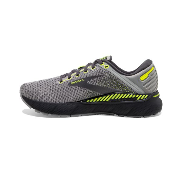 Brooks Adrenaline GTS 22 Men's Road Running Shoes Grey / Yellow / Black | NZ-273568