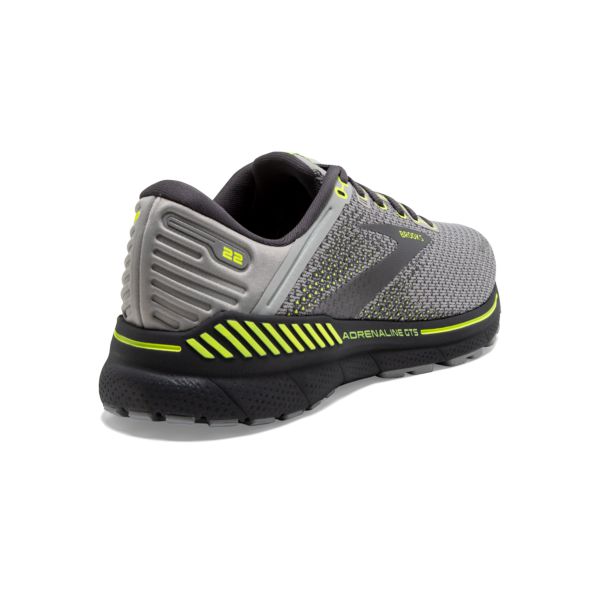 Brooks Adrenaline GTS 22 Men's Road Running Shoes Grey / Yellow / Black | NZ-273568