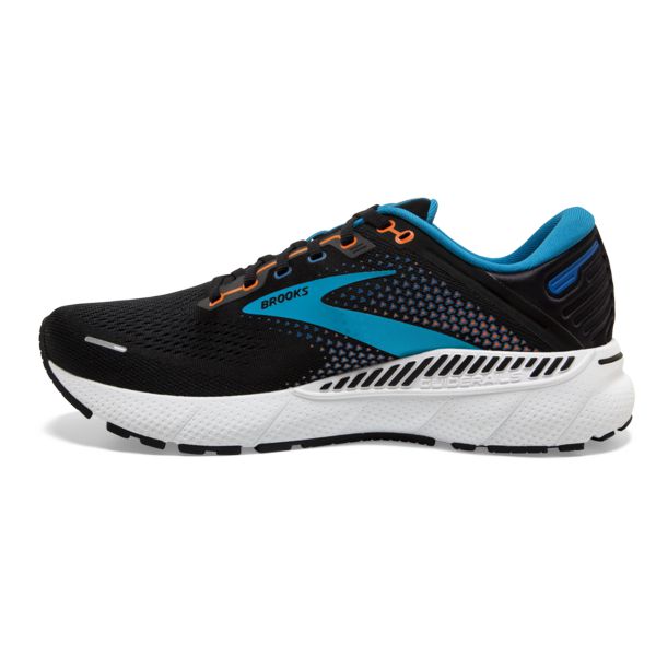 Brooks Adrenaline GTS 22 Men's Road Running Shoes Black / Blue / Orange | NZ-394178