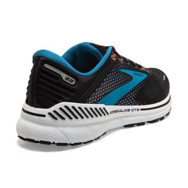 Brooks Adrenaline GTS 22 Men's Road Running Shoes Black / Blue / Orange | NZ-394178