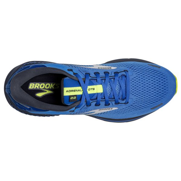 Brooks Adrenaline GTS 22 Men's Road Running Shoes Blue / Silver / Yellow | NZ-536874