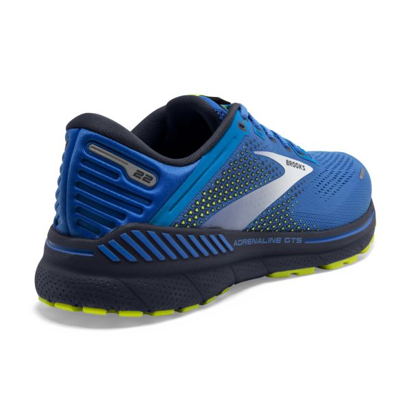 Brooks Adrenaline GTS 22 Men's Road Running Shoes Blue / Silver / Yellow | NZ-536874