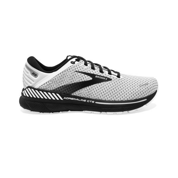 Brooks Adrenaline GTS 22 Men\'s Road Running Shoes White / Grey / Black | NZ-539748