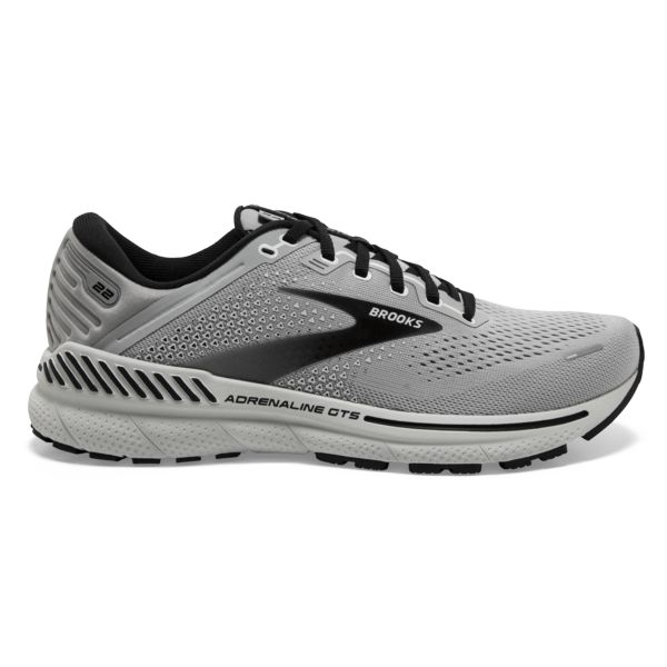 Brooks Adrenaline GTS 22 Men\'s Road Running Shoes Grey / Black | NZ-682347