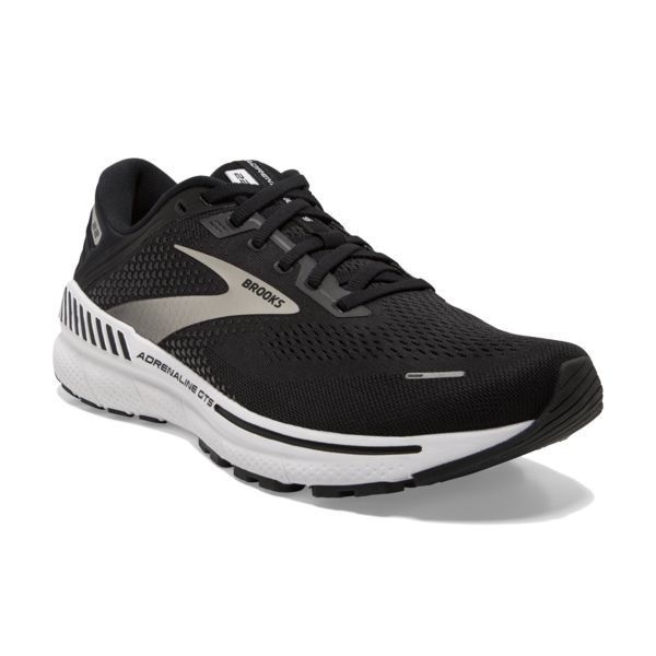 Brooks Adrenaline GTS 22 Men's Road Running Shoes Black / Silver / White | NZ-840275