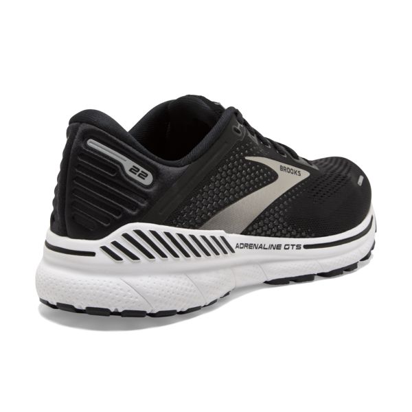 Brooks Adrenaline GTS 22 Men's Road Running Shoes Black / Silver / White | NZ-840275