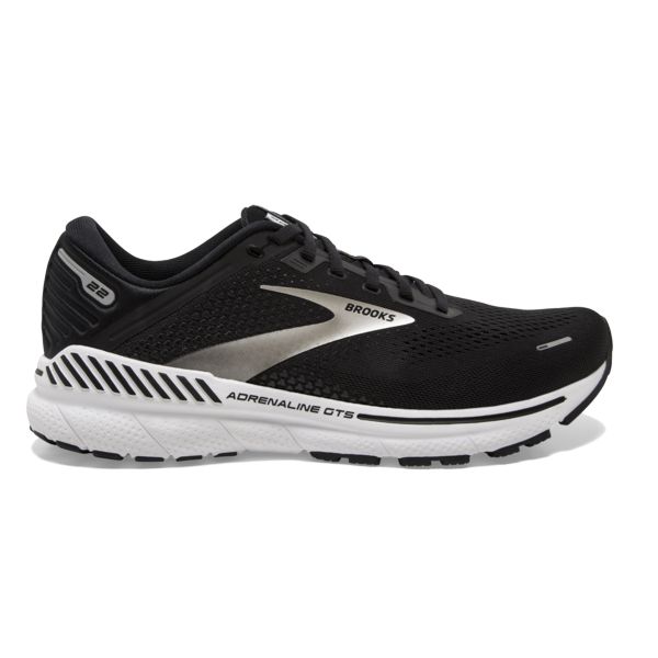 Brooks Adrenaline GTS 22 Men\'s Road Running Shoes Black / Silver / White | NZ-840275