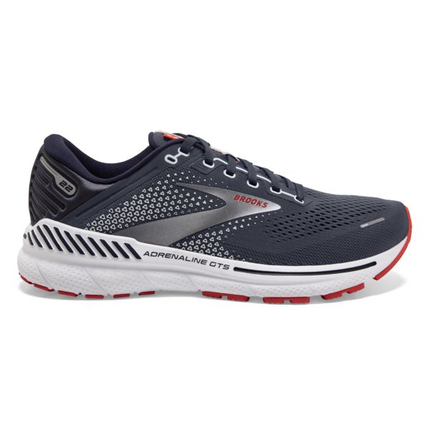 Brooks Adrenaline GTS 22 Men\'s Road Running Shoes Navy / Orange / White | NZ-921345