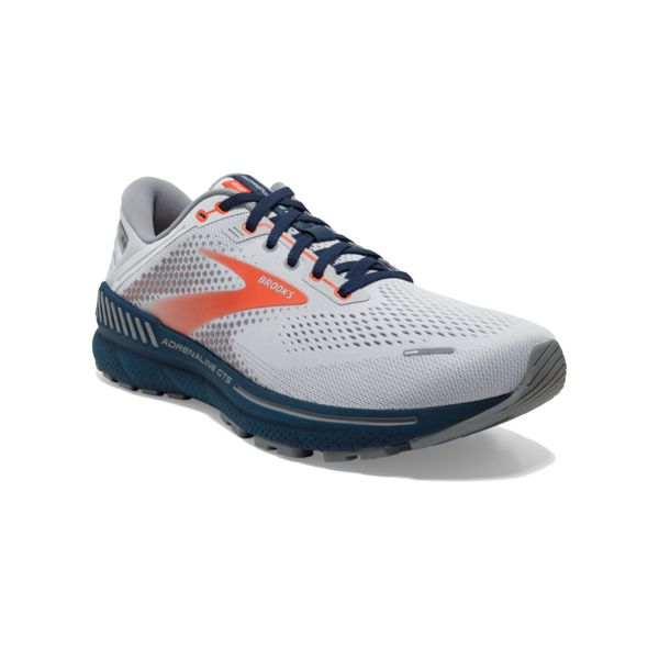 Brooks Adrenaline GTS 22 Men's Road Running Shoes Grey / Blue / Orange | NZ-95483