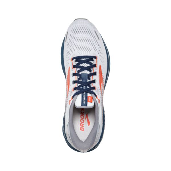 Brooks Adrenaline GTS 22 Men's Road Running Shoes Grey / Blue / Orange | NZ-95483