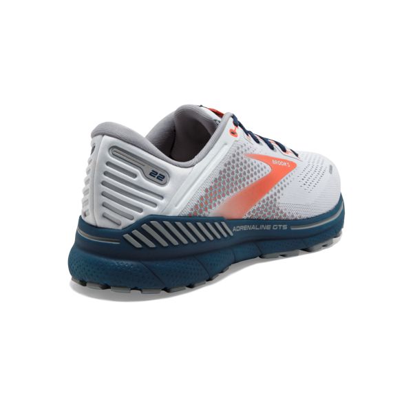 Brooks Adrenaline GTS 22 Men's Road Running Shoes Grey / Blue / Orange | NZ-95483