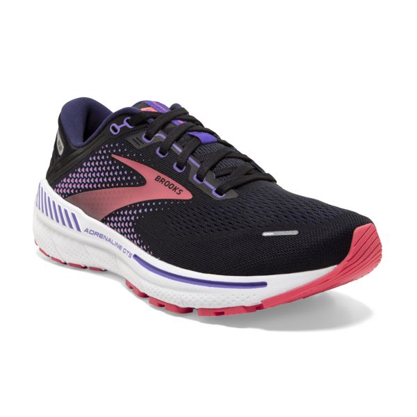 Brooks Adrenaline GTS 22 Women's Road Running Shoes Black / Purple / Coral | NZ-246085