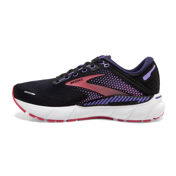 Brooks Adrenaline GTS 22 Women's Road Running Shoes Black / Purple / Coral | NZ-246085